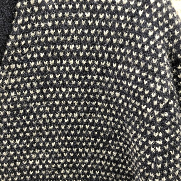 J. Crew Shawl Collar Wool Sweater Mens M Navy Blue Pullover Birdseye Lambswool - Picture 7 of 10